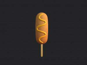 corn dog 3D Модель