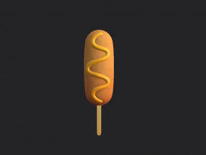 corn dog 3D Model
