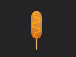 corn dog 3D Model