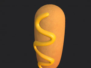 corn dog 3D Model