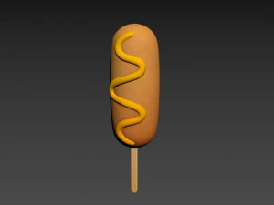 corn dog 3D Model