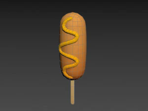 corn dog 3D Model