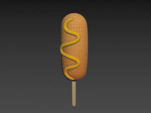 corn dog 3D Model