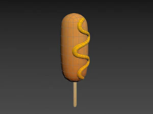 corn dog 3D Model