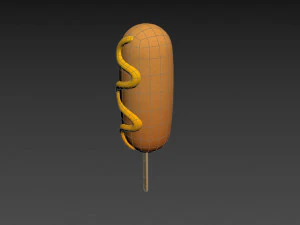 corn dog 3D Model