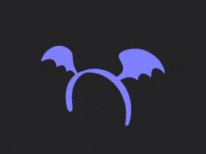 bat wing headband 3D Model