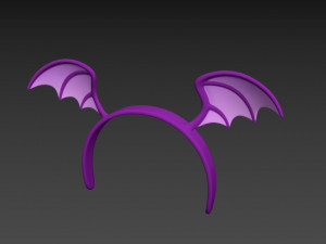 bat wing headband Modelo 3D