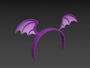 bat wing headband Modelo 3D