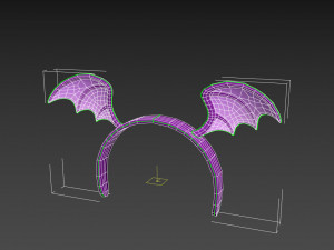 bat wing headband Modelo 3D