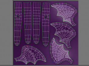 bat wing headband Modelo 3D