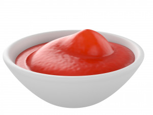 ketchup bowl Model 3D