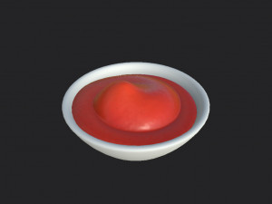 ketchup bowl Model 3D