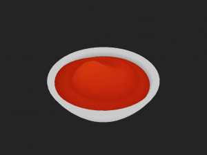ketchup bowl Model 3D