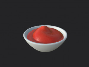 ketchup bowl Model 3D