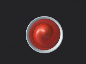 ketchup bowl Model 3D