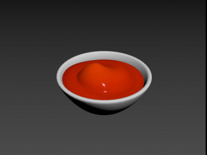ketchup bowl Model 3D