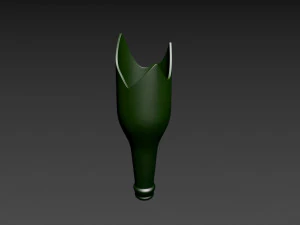 zerbrochene Flasche 3D Modell