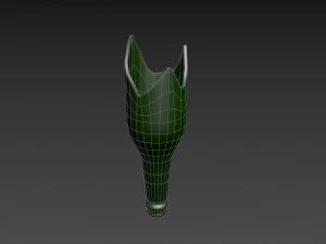zerbrochene Flasche 3D Modell