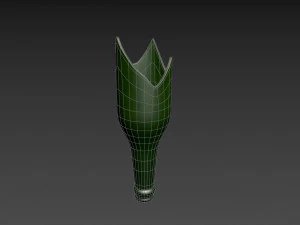 zerbrochene Flasche 3D Modell