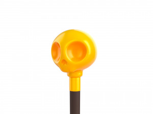 skull walking stick 3D Model