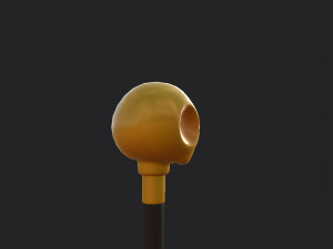 skull walking stick 3D Model