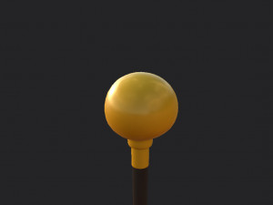 skull walking stick 3D Model