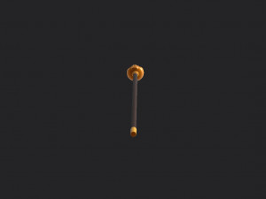 skull walking stick 3D Model