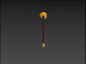 skull walking stick 3D Model