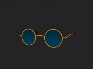 vintage round sunglasses 3D-Modell