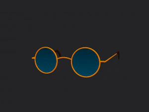 vintage round sunglasses 3D Model