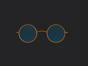 vintage round sunglasses 3D-Modell