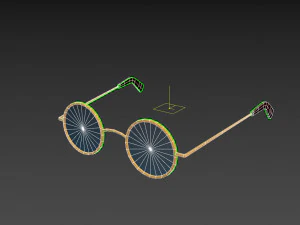 vintage round sunglasses 3D Model