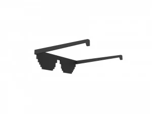 &oacute;culos de sol pixelados Modelo 3D