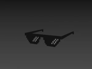 &oacute;culos de sol pixelados Modelo 3D