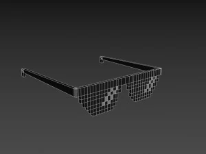 &oacute;culos de sol pixelados Modelo 3D