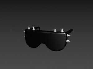 spiked sunglasses Model 3D