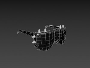 spiked sunglasses Model 3D