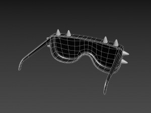 spiked sunglasses Model 3D