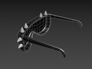 spiked sunglasses Model 3D