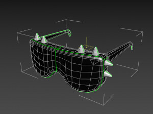 spiked sunglasses Model 3D