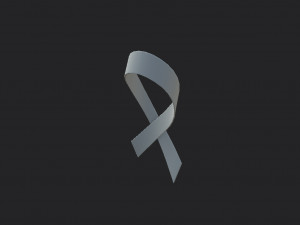 white ribbon 3D मॉडल