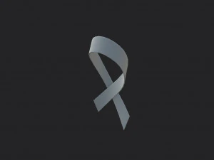 white ribbon 3D Model