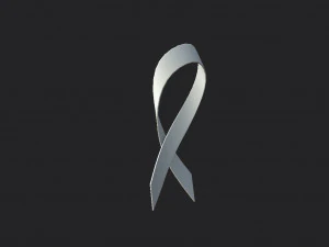 white ribbon 3D Model