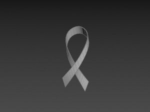 white ribbon 3D मॉडल