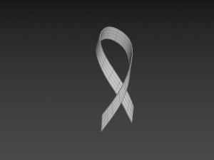 white ribbon 3D मॉडल