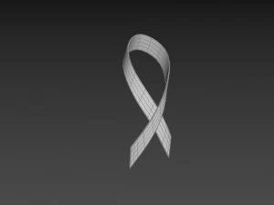 white ribbon 3D Model