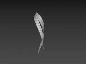 white ribbon 3D Model