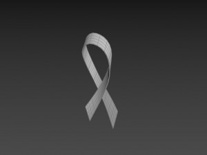 white ribbon 3D मॉडल