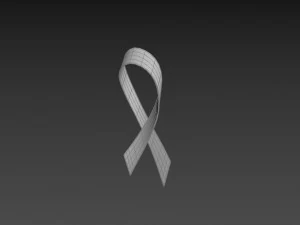 white ribbon 3D Model