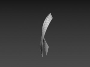 white ribbon 3D मॉडल